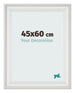 Bilderrahmen 45x60cm Weiss Gewischt MDF Lazio Vorne Messe | Yourdecoration.at