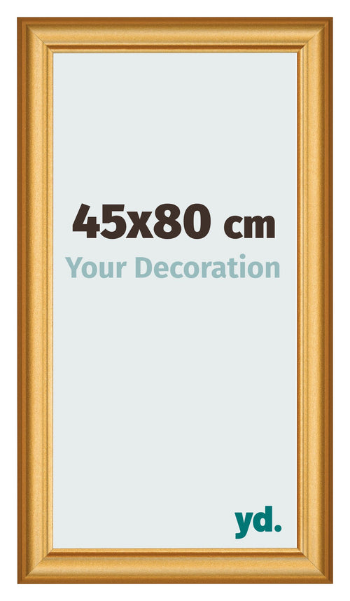 Bilderrahmen 45x80cm Gold Matt MDF Lazio Vorne Messe | Yourdecoration.at