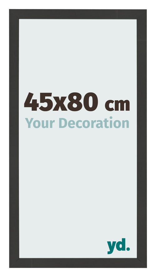 Bilderrahmen 45x80cm Schwarz Gemasert MDF Bologna Vorne Messe | Yourdecoration.at