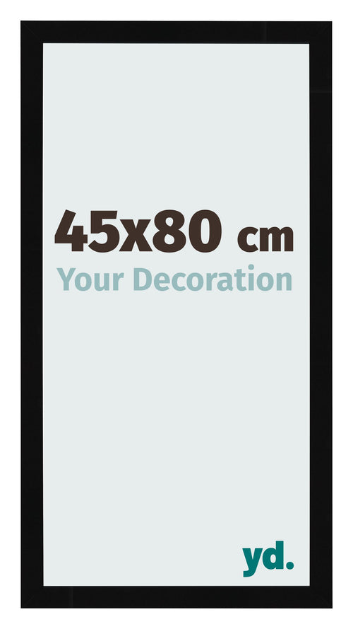 Bilderrahmen 45x80cm Schwarz Hochglanz MDF Bologna Vorne Messe | Yourdecoration.at