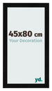 Bilderrahmen 45x80cm Schwarz Silber Poliert MDF Pisa Vorne Messe | Yourdecoration.at