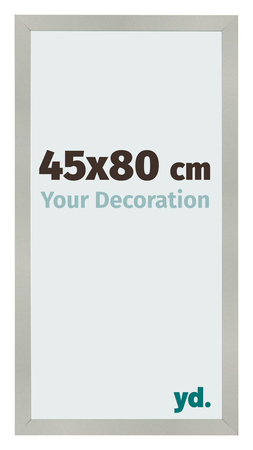 Bilderrahmen 45x80cm Silber Matt MDF Bologna Vorne Messe | Yourdecoration.at