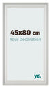 Bilderrahmen 45x80cm Weiss Gewischt MDF Lazio Vorne Messe | Yourdecoration.at