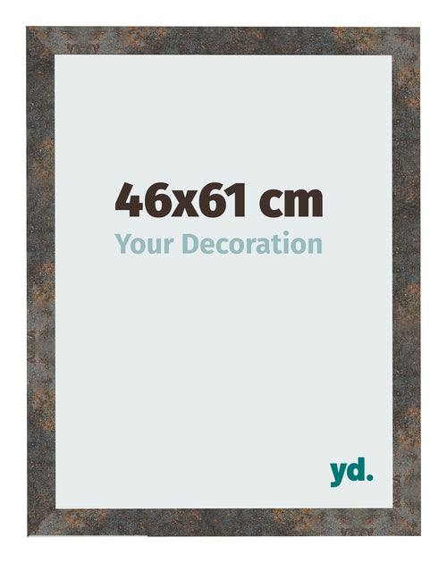 Bilderrahmen 46x61 cm Oxidiertes Metall MDF Bologna Vorne Messe | Yourdecoration.at