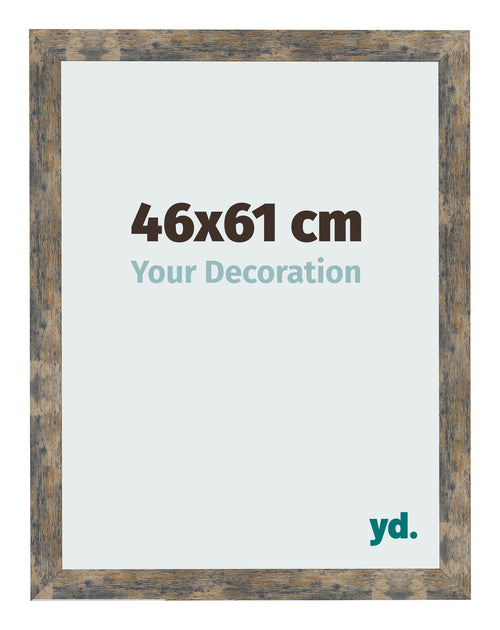 Bilderrahmen 46x61cm Blau Gold Meliert MDF Bologna Vorne Messe | Yourdecoration.at