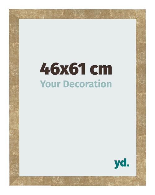 Bilderrahmen 46x61cm Gold Antik MDF Bologna Vorne Messe | Yourdecoration.at
