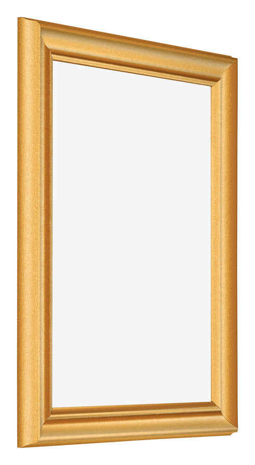 Bilderrahmen 46x61cm Gold Matt MDF Lazio Vorne Schrag | Yourdecoration.at