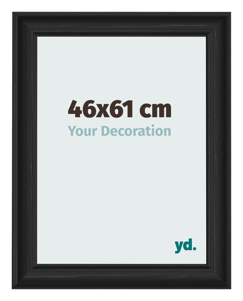 Bilderrahmen 46x61cm Schwarz Gemasert MDF Lazio Vorne Messe | Yourdecoration.at