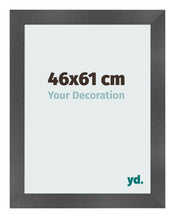 Bilderrahmen 46x61cm Schwarz Silber Poliert MDF Pisa Vorne Messe | Yourdecoration.at