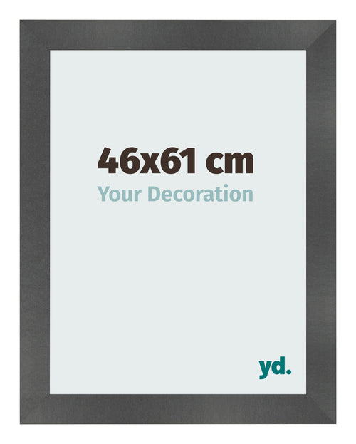 Bilderrahmen 46x61cm Schwarz Silber Poliert MDF Pisa Vorne Messe | Yourdecoration.at