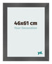 Bilderrahmen 46x61cm Schwarz Silber Poliert MDF Pisa Vorne Messe | Yourdecoration.at