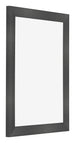 Bilderrahmen 46x61cm Schwarz Silber Poliert MDF Pisa Vorne Schrag | Yourdecoration.at