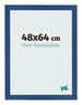 Bilderrahmen 48x64 cm Dunkelblau MDF Bologna Vorne Messe | Yourdecoration.at