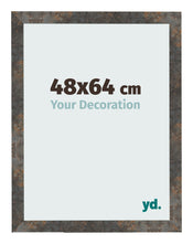 Bilderrahmen 48x64 cm Oxidiertes Metall MDF Bologna Vorne Messe | Yourdecoration.at