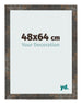 Bilderrahmen 48x64 cm Oxidiertes Metall MDF Bologna Vorne Messe | Yourdecoration.at