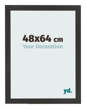 Bilderrahmen 48x64 cm Schwarz Matt MDF Bologna Vorne Messe | Yourdecoration.at