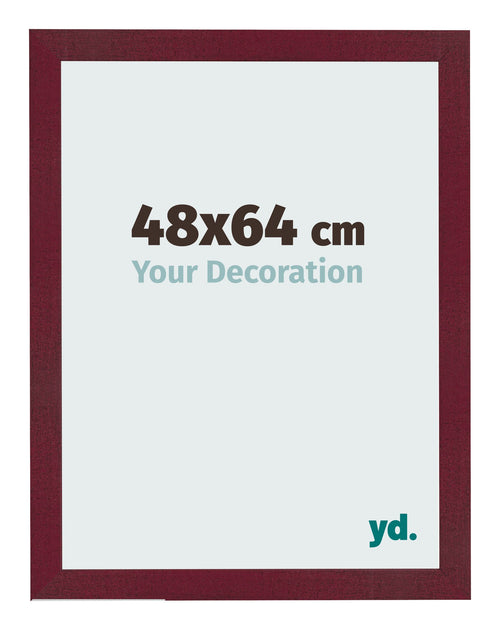 Bilderrahmen 48x64 cm Weinrot Gewischt MDF Bologna Vorne Messe | Yourdecoration.at