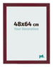 Bilderrahmen 48x64 cm Weinrot Gewischt MDF Bologna Vorne Messe | Yourdecoration.at