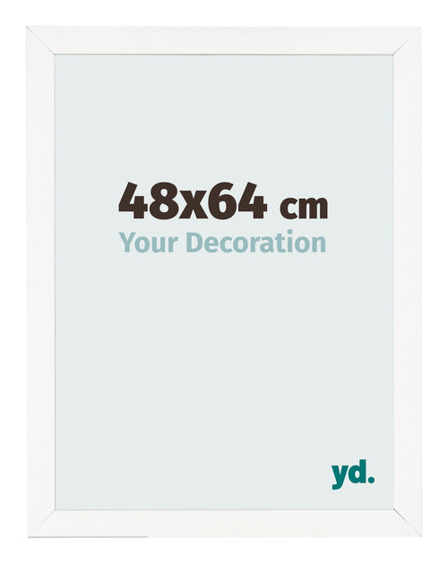 Bilderrahmen 48x64 cm Weiss Hochglanz MDF Bologna Vorne Messe | Yourdecoration.at