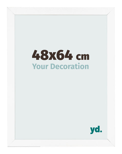 Bilderrahmen 48x64 cm Weiss Matt MDF Bologna Vorne Messe | Yourdecoration.at