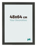 Bilderrahmen 48x64cm Antrazit MDF Bologna Vorne Messe | Yourdecoration.at