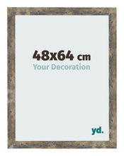 Bilderrahmen 48x64cm Blau Gold Meliert MDF Bologna Vorne Messe | Yourdecoration.at