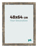 Bilderrahmen 48x64cm Blau Gold Meliert MDF Bologna Vorne Messe | Yourdecoration.at
