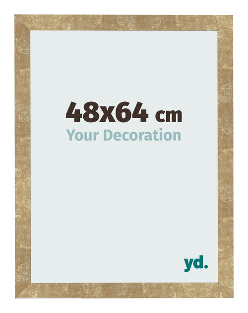 Bilderrahmen 48x64cm Gold Antik MDF Bologna Vorne Messe | Yourdecoration.at