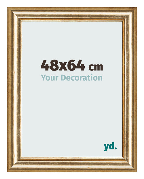 Bilderrahmen 48x64cm Gold Antik MDF Lazio Vorne Messe | Yourdecoration.at