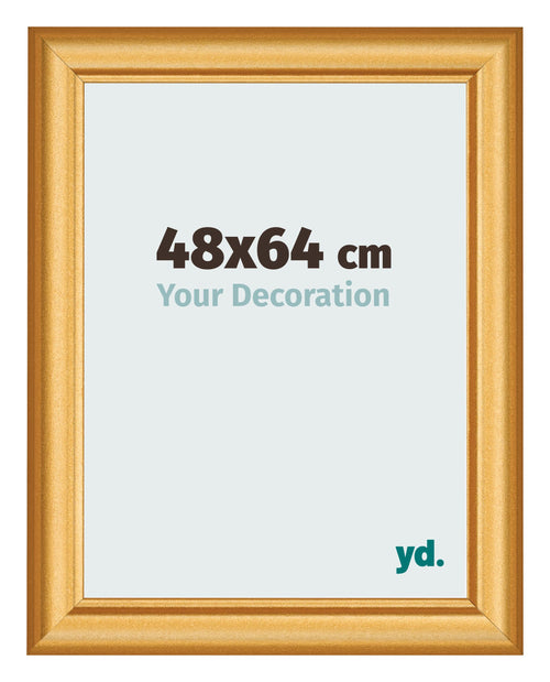 Bilderrahmen 48x64cm Gold Matt MDF Lazio Vorne Messe | Yourdecoration.at