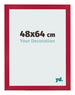 Bilderrahmen 48x64cm Rot MDF Bologna Vorne Messe | Yourdecoration.at