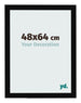 Bilderrahmen 48x64cm Schwarz Hochglanz MDF Bologna Vorne Messe | Yourdecoration.at