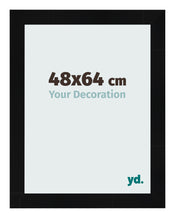 Bilderrahmen 48x64cm Schwarz Silber Poliert MDF Pisa Vorne Messe | Yourdecoration.at