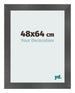 Bilderrahmen 48x64cm Schwarz Silber Poliert MDF Pisa Vorne Messe | Yourdecoration.at