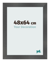 Bilderrahmen 48x64cm Schwarz Silber Poliert MDF Pisa Vorne Messe | Yourdecoration.at