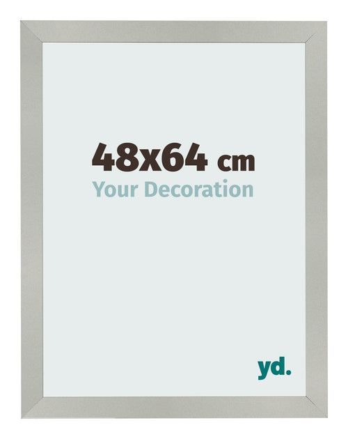 Bilderrahmen 48x64cm Silber Matt MDF Bologna Vorne Messe | Yourdecoration.at