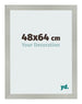 Bilderrahmen 48x64cm Silber Matt MDF Bologna Vorne Messe | Yourdecoration.at