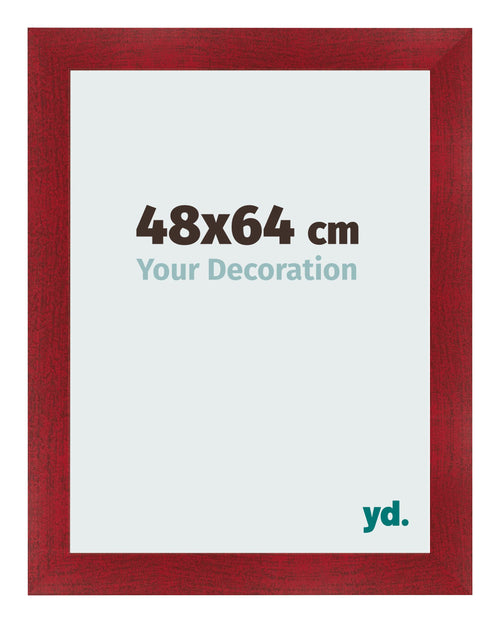 Bilderrahmen 48x64cm Weinrot Gewischt MDF Pisa Vorne Messe | Yourdecoration.at