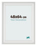 Bilderrahmen 48x64cm Weiss Gewischt MDF Lazio Vorne Messe | Yourdecoration.at
