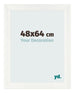 Bilderrahmen 48x64cm Weiß Vintage MDF Pisa Vorne Messe | Yourdecoration.at