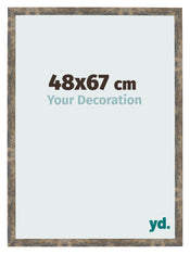 Bilderrahmen 48x67cm Blau Gold Meliert MDF Bologna Vorne Messe | Yourdecoration.at