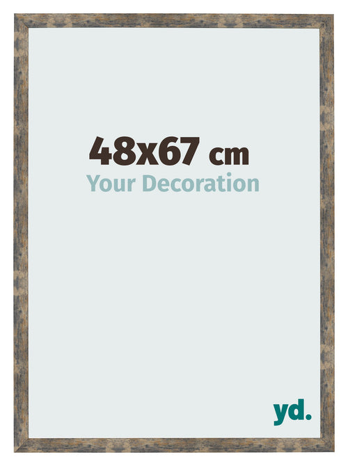 Bilderrahmen 48x67cm Blau Gold Meliert MDF Bologna Vorne Messe | Yourdecoration.at
