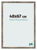 Bilderrahmen 48x67cm Blau Gold Meliert MDF Bologna Vorne Messe | Yourdecoration.at