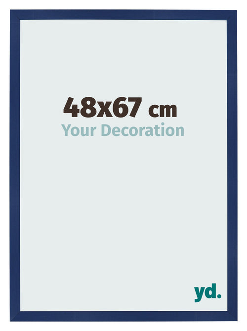 Bilderrahmen 48x67cm Dunkelblau Gewischt MDF Bologna Vorne Messe | Yourdecoration.at