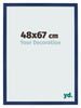 Bilderrahmen 48x67cm Dunkelblau Gewischt MDF Bologna Vorne Messe | Yourdecoration.at
