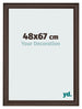 Bilderrahmen 48x67cm Eiche Dunkel MDF Lazio Vorne Messe | Yourdecoration.at