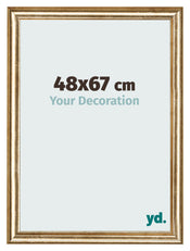Bilderrahmen 48x67cm Gold Antik MDF Lazio Vorne Messe | Yourdecoration.at