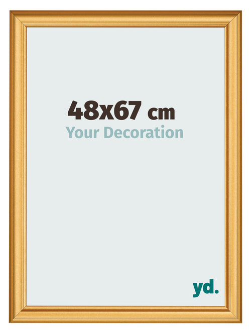 Bilderrahmen 48x67cm Gold Matt MDF Lazio Vorne Messe | Yourdecoration.at