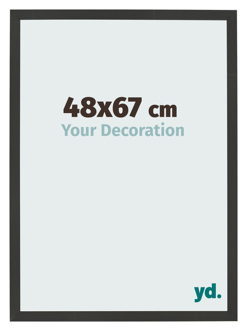 Bilderrahmen 48x67cm Schwarz Gemasert MDF Bologna Vorne Messe | Yourdecoration.at