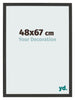 Bilderrahmen 48x67cm Schwarz Gemasert MDF Bologna Vorne Messe | Yourdecoration.at